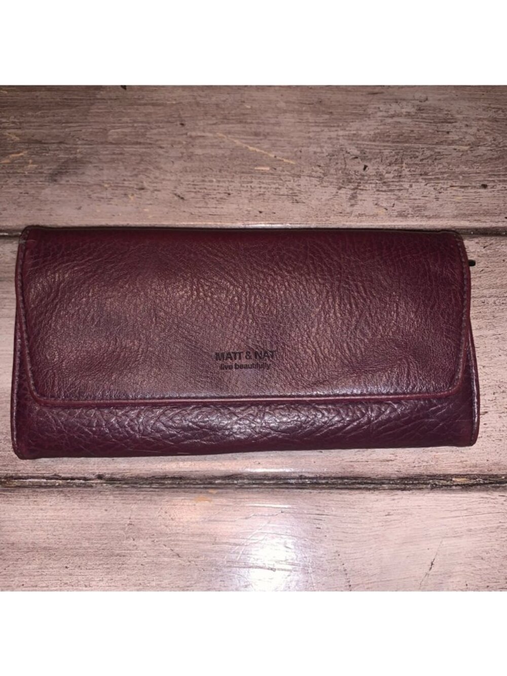 Matt and nat faux leather wallet purple